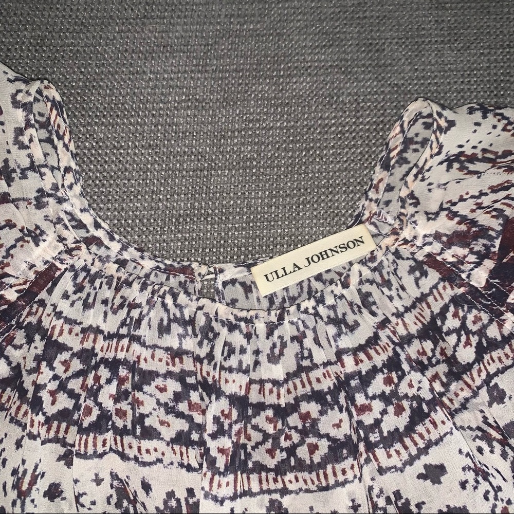 Ulla Johnson Cream and Maroon Bohemian Blouse - Picture 5 of 11